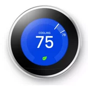 Restored Google Nest 3rd Gen Learning Smart Wi-Fi App Control Thermostat - Polished Steel (Refurbished)