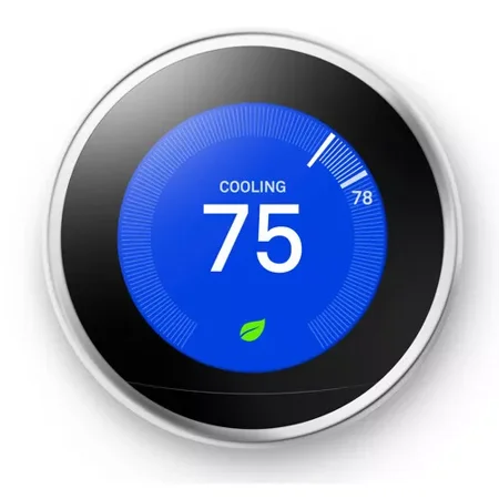 Restored Google Nest 3rd Gen Learning Smart Wi-Fi App Control Thermostat - Polished Steel (Refurbished) Restored Google Nest 3rd Gen Learning Smart Wi-Fi App Control Thermostat - Polished Steel (Refurbished)