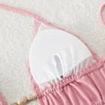 thumbnail image 7 of Hduncf Women's 2 Piece Tankini Sets Halter Swimsuits Textured Backless Tie Side Bathing Thong Bottoms Swimsuit Pink M, 7 of 7