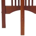 thumbnail image 2 of Benjara BM215614 Mission Style Round Table with Slatted Design & Block Legs, Brown, 2 of 5
