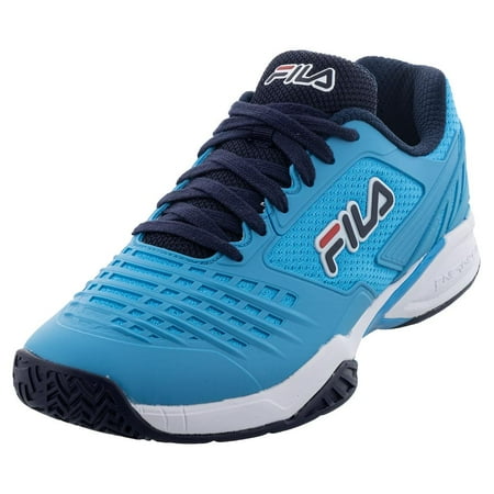 Fila Mens Axilus 2 Energized Tennis Shoes Hawaiian Ocean and White, 10