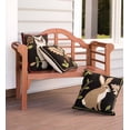 thumbnail image 3 of Plow & Hearth Lutyens Wood Garden Bench, in Natural, 3 of 3