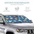 thumbnail image 4 of YFYANG Front Windshield Sun Shade, Blue Christmas Pattern Foldable Car Visor for Cars, Trucks, SUVs, Small, 4 of 9