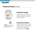 thumbnail image 4 of Houzer Platus 13 in White Fireclay Undermount Rectangle Single Bowl Bar Sink - PTB-1318 WH, 4 of 7