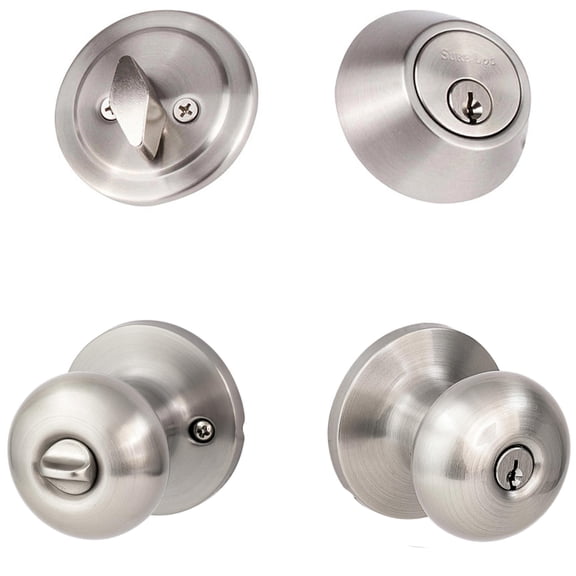 Sure-Loc Hardware Contemporary Series Single Cylinder Entrance Knob Combo Pack