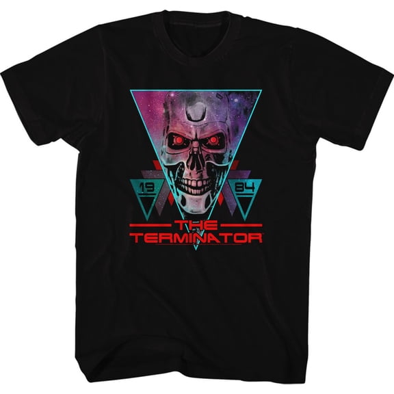 Terminator Space Face Black Adult T-Shirt Xlt
