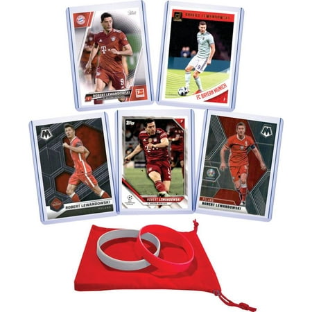 Robert Lewandowski (5) Assorted Soccer Cards &/or Sticker Cards Gift Pack