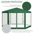 thumbnail image 4 of Outsunny 13' x 11' Outdoor Party Tent, Hexagon Sun Shade Shelter Canopy with Protective Mesh Screen Sidewalls, Ropes & Stakes, Green, 4 of 5