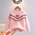 thumbnail image 2 of Fjofpr Girl Clothes Under $10 Girl Clothes 5T Winter Fashionable Children Pullover Sweater Knitted Thickening Top Children's Sweater Knitted Sweater, 2 of 9