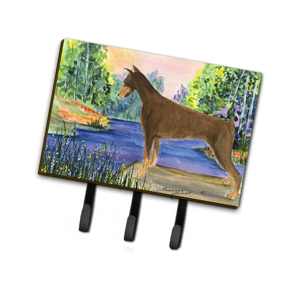 Carolines Treasures SS8066TH68 Doberman Leash Holder or Key Hook, Large, Multicolor
