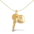 thumbnail image 2 of Ladies 9ct Gold Jewelco London Key Heart Charm Pendant, 2 of 5