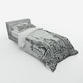 thumbnail image 2 of Ambesonne Modern Bedding Set 3 Pcs, Sketchy Art Landmark, Twin XL, Black and White, 2 of 2