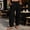Black wide leg lounge pants a1, variant on Cagogo Women's Wide Leg Elastic Waist Lounge Pants with Pockets Solid Casual Long Trousers Travel Beach Work Loose Fit Comfy Summer Bottoms, Black S