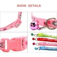 thumbnail image 4 of 1Pack XXS Dog Collar with Bell,Soft Nylon Identification Pink Cat Collar Girl Puppy Collar with Bells Adjustable Buckle for XXS Xs Tiny Little Pet Female Dogs,Neck 7.5-12.5 Inch, 4 of 7