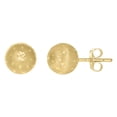 thumbnail image 2 of Auriga 10k Yellow Gold Diamond-Cut 8mm Ball Stud Earrings for Women, 2 of 4