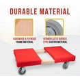 thumbnail image 2 of 19" x 32" Carpeted Furniture Dolly 4 Wheels 1000 lbs. - Hardwood and Plywood Piano Moving Office Dolly with 3.5" x 4" Swivel Casters Mover, 2 of 12