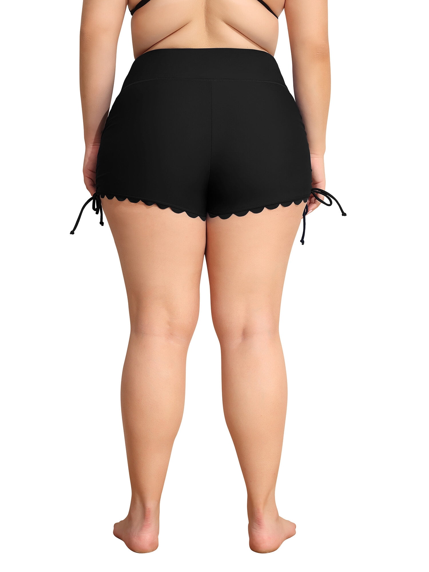 Alove Women 3" High Waisted Bikini Bottoms Swim Shorts Swimsuit Shorts Swim Bottom Solid Board Shorts