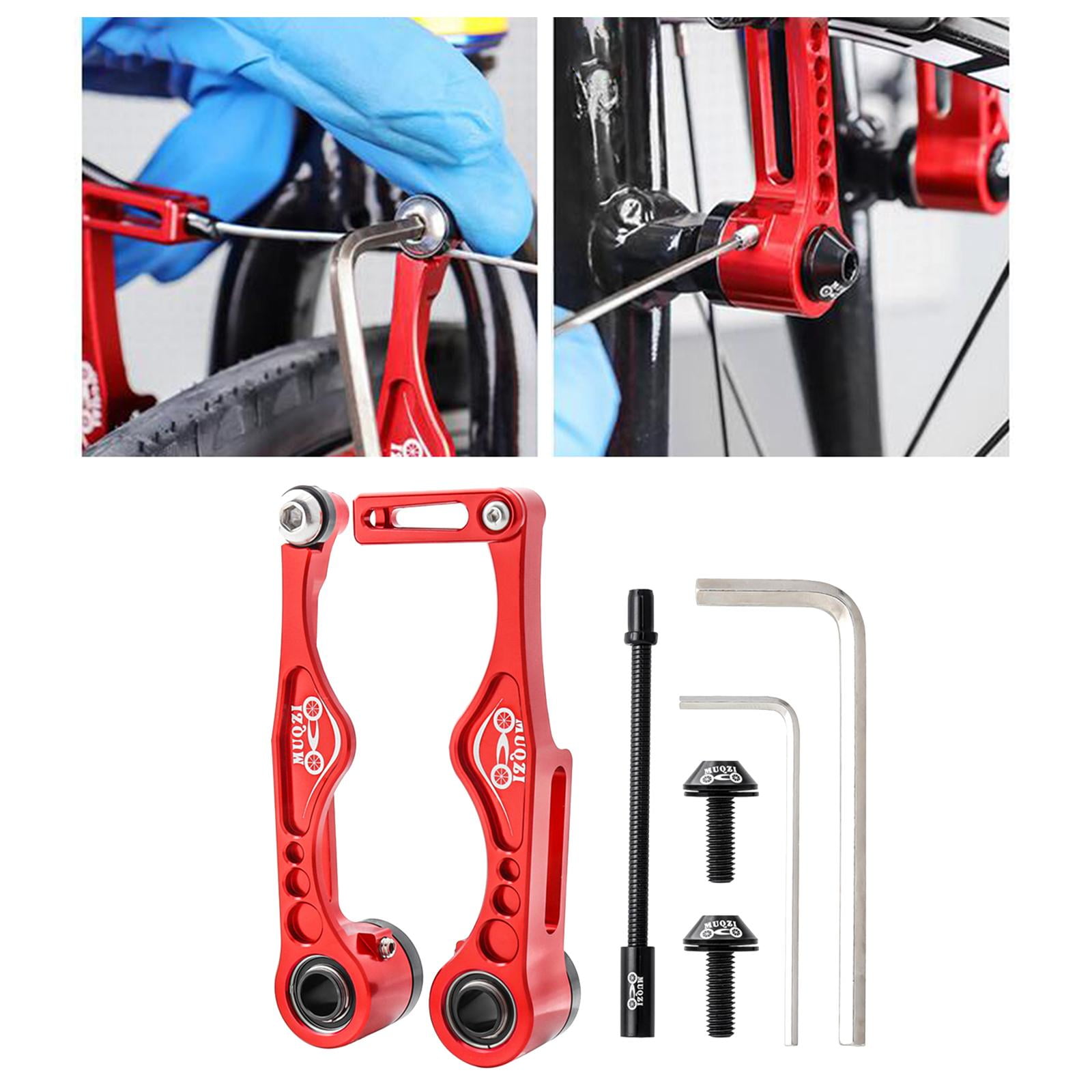 Bike Mountain BMX Linear Pull Caliper Set Brake Pads Brake Hydraulic Brakes Cantilever red 109x42.8MM