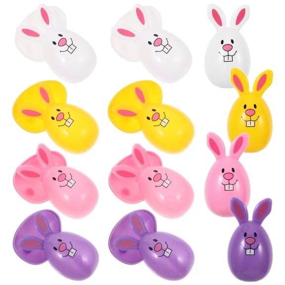 FRCOLOR  20 Pcs Easter Rabbit Egg Bunny Eggs Shell Shaped Novelty Child