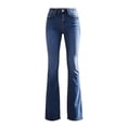 thumbnail image 4 of Miqool Women's Bootcut Jeans Mid Rise Slim Fit Stretchy Denim Flared Pants with Pockets, 4 of 7