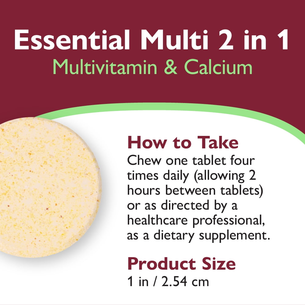 Celebrate Vitamins 2-in-1 Bariatric Multivitamin with Calcium Citrate Chewables, Orange Pineapple, 120 count