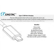 EAGTAC USB Rechargeable S25LR XHP35 Hi Output Flashlight Kit, Crenellated SS Bezel, Diffuser, Holster, Black, 1870 lm