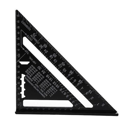Escuadra de carpintero de 180 mm, regla de aluminio, escuadra de carpintero triangular engrosada de 45 a 90 grados, herramienta de medición de alta precisión, para carpintero, techo