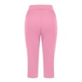 thumbnail image 5 of QATAINLAV Yoga Capris with Pockets for Women Crossover Athletic Workout Capri Sweatpants Solid Casual Straight Leg Cropped Leggings Pink XXXL Mothers Day Gifts, 5 of 7