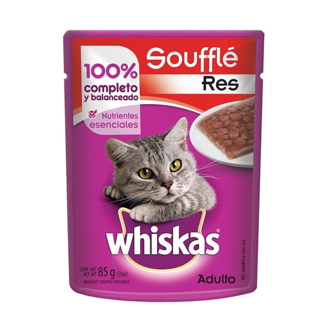 Alimento para Gato Whiskas Adulto Soufflé de Res 85 g