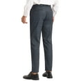 thumbnail image 3 of INSPIRE CHIC Pants for Men's Regular Fit Flat Front Formal Business Plaid Dress Pants Dark Gray 32, 3 of 5