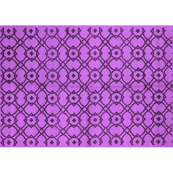 Ahgly Company Indoor Rectangle Oriental Purple Industrial Area Rugs, 2' x 5'