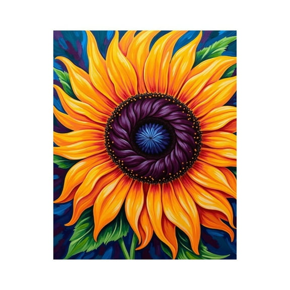 Paint By Numbers Kit for Adults Beginner - DIY Vibrant Sunflower Art Blooming Canvas Painting Kits for Adults, Frameless Paint By Number for Adults for Home Wall Decor 16x20 Inch