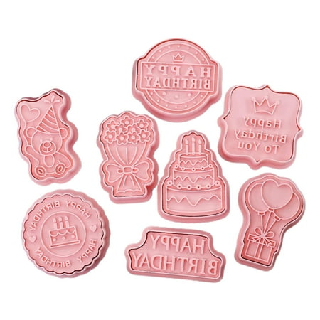 

Plastic Cookie Cutters Birthday Series Biscuit Moulds Cookie Moulds Biscuit Cutter Kitchen Baking Accessories for Cookie
