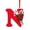 N, variant on Moocorvic Acrylic Personalized 26 Letter Ornaments Christmas Tree Decoration, Hanging Xmas Alphabet Pendant(D)