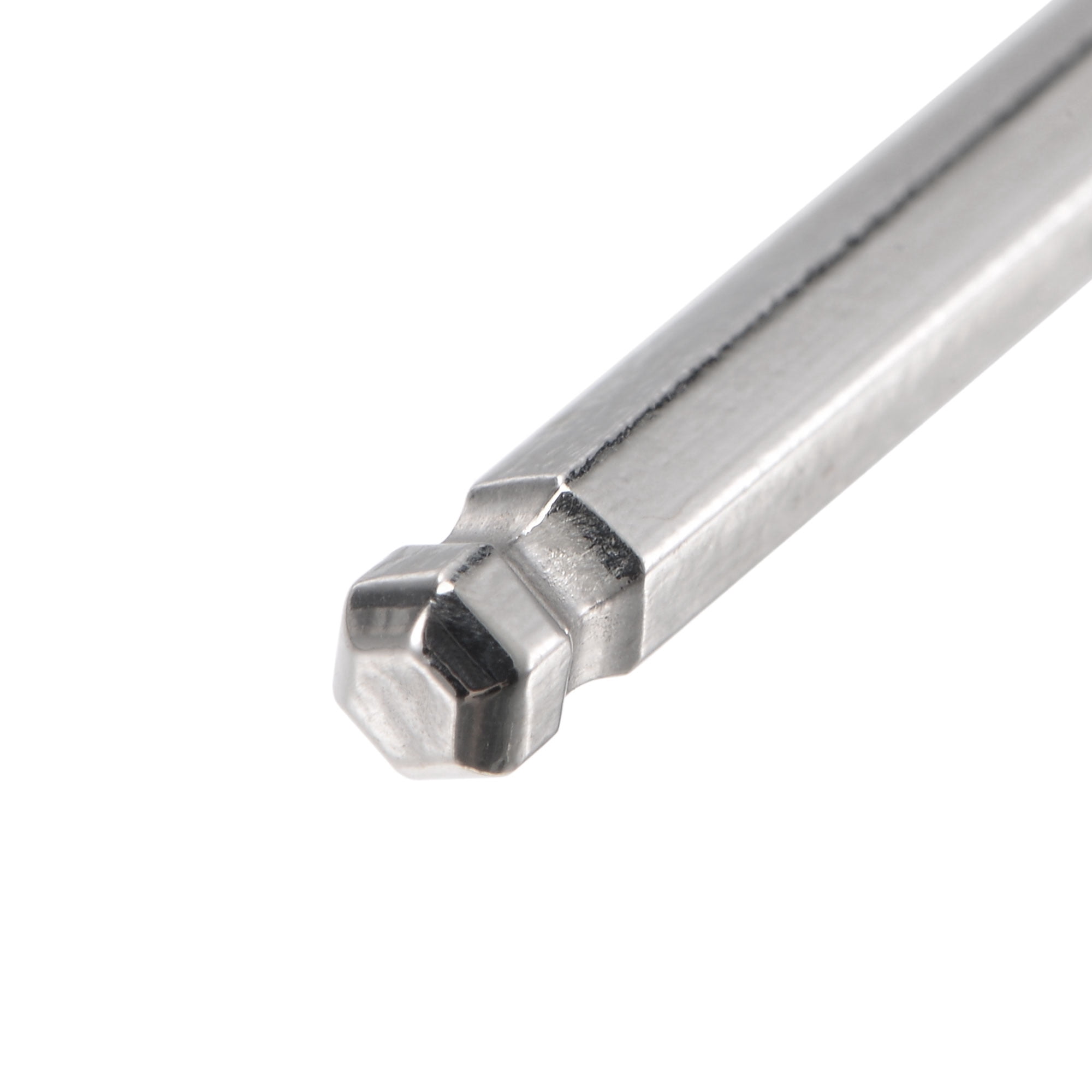 Unique Bargains Ball End Hex Key Wrench L Shaped Long Arm CR-V Silver 3/32"
