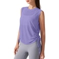 thumbnail image 3 of JIAYUE Women's Athletic T-Shirt Breathable Performance Sleeveless Round Neck Pure Color For Workouts Gym Running And Daily Wear Wicking Comfortable Tops For Female, 3 of 6