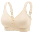 thumbnail image 2 of Front Button Wireless Bras for Women Plus Size, Soft Support Sleeveless Comfortable Daily Underwear, 2 of 5