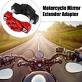 thumbnail image 2 of 17 to 32mm Handlebar Clamp Rearview Mirror Extender Offroad Spotlight Bracket for Motorcycle Sportbike Black Red, 2 of 6