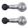 thumbnail image 2 of Brock Replacement Pair Set Manual Window Crank Handles Chrome with Black Knob Compatible with 1965-1996 GM Various Models 20348200, 2 of 9