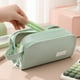 thumbnail image 3 of Bolsa de almacenamiento multifuncional de gran capacidad, estuche para lápices de varias capas, bolsa de almacenamiento de útiles escolares, verde, 3 of 6