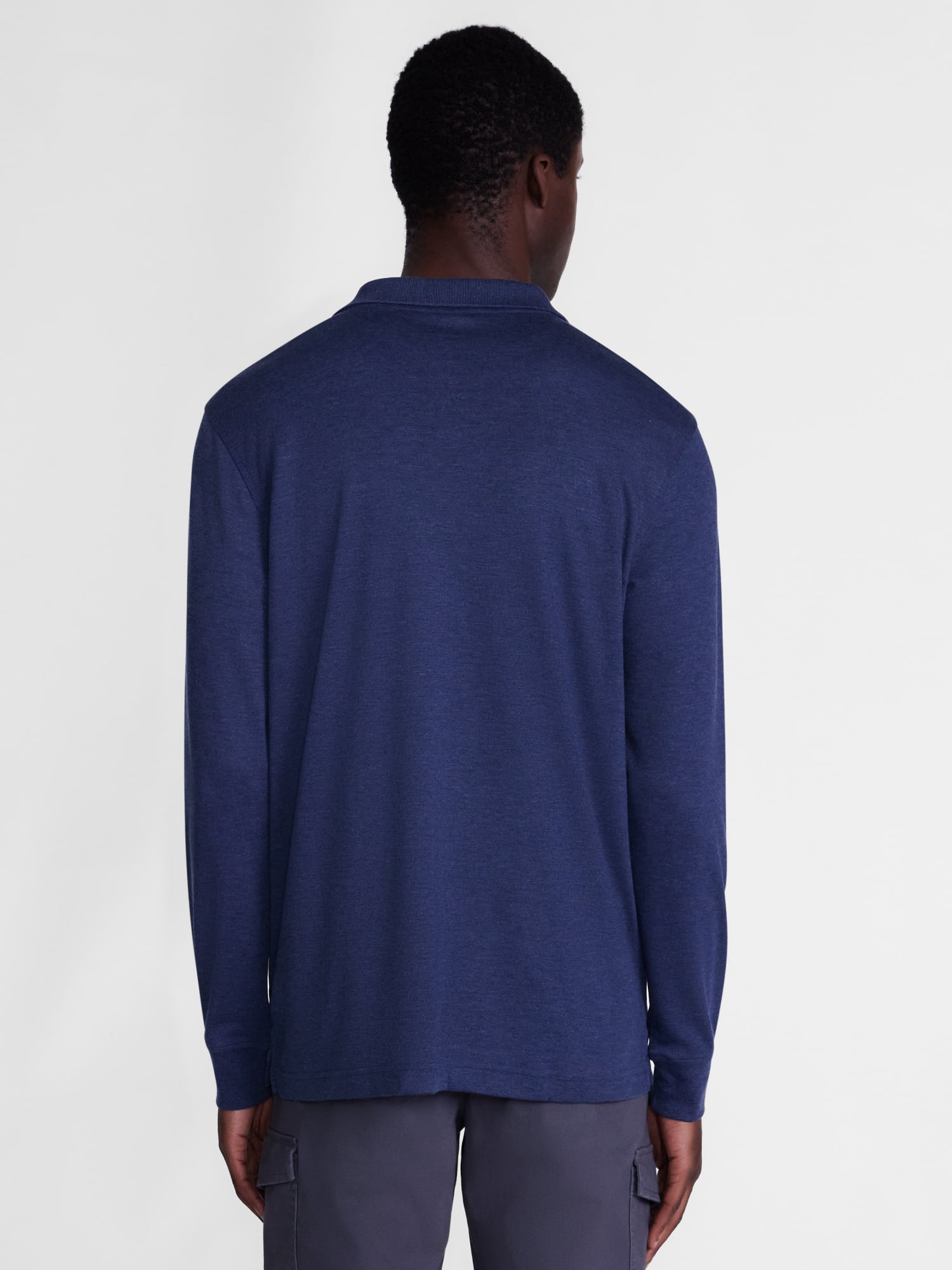 George Men's Interlock Polo Shirt with Long Sleeves, Sizes S-5XB