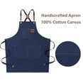 thumbnail image 4 of Delantal de lona Apron AFUN Chef para hombre y mujer, color azul oscuro, 4 of 6