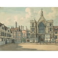 thumbnail image 2 of Samuel Ireland 24x19 Black Ornate Framed Double Matted Museum Art Print Titled: Westminster Hall (1798), 2 of 5