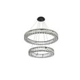 thumbnail image 5 of Monroe 28 inch LED double ring chandelier in black, 5 of 9