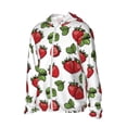 thumbnail image 2 of Fotbe Hand Drawn Strawberry Men's Women's UPF 50+ Sun Protection Jacket Hooded Cooling Shirt with Pockets Hiking Outdoor Performance-, 2 of 9