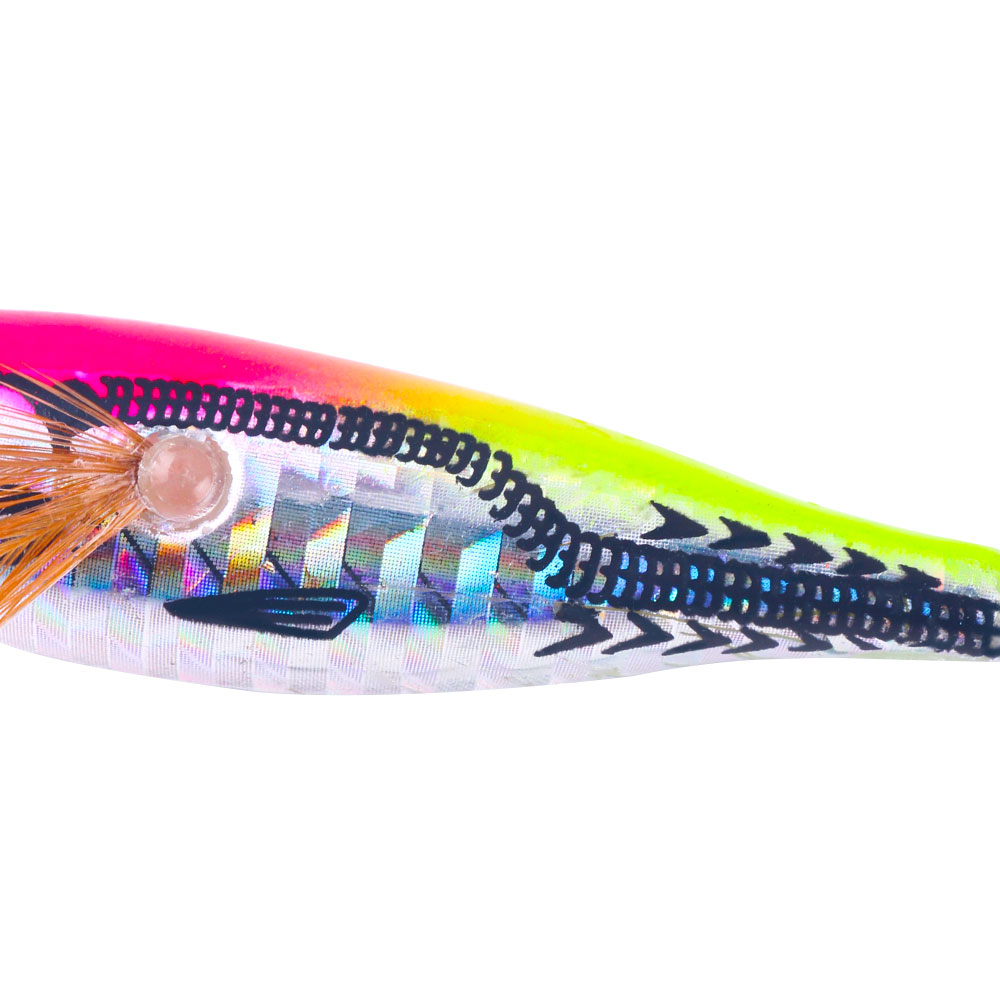 HENGJIA Squid Jig Shrimp Prawn Lures Luminous for Cuttlefish Octopus Fishing Lures 6PCS