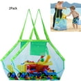 thumbnail image 3 of SJENERT Mesh Beach Bag,2 Pack Large Beach Toy Bag Kids Sand Toys Storage Bag Sea Shell Bag Beach Toys Tote Bag Beach Pool Gear(Green), 3 of 8