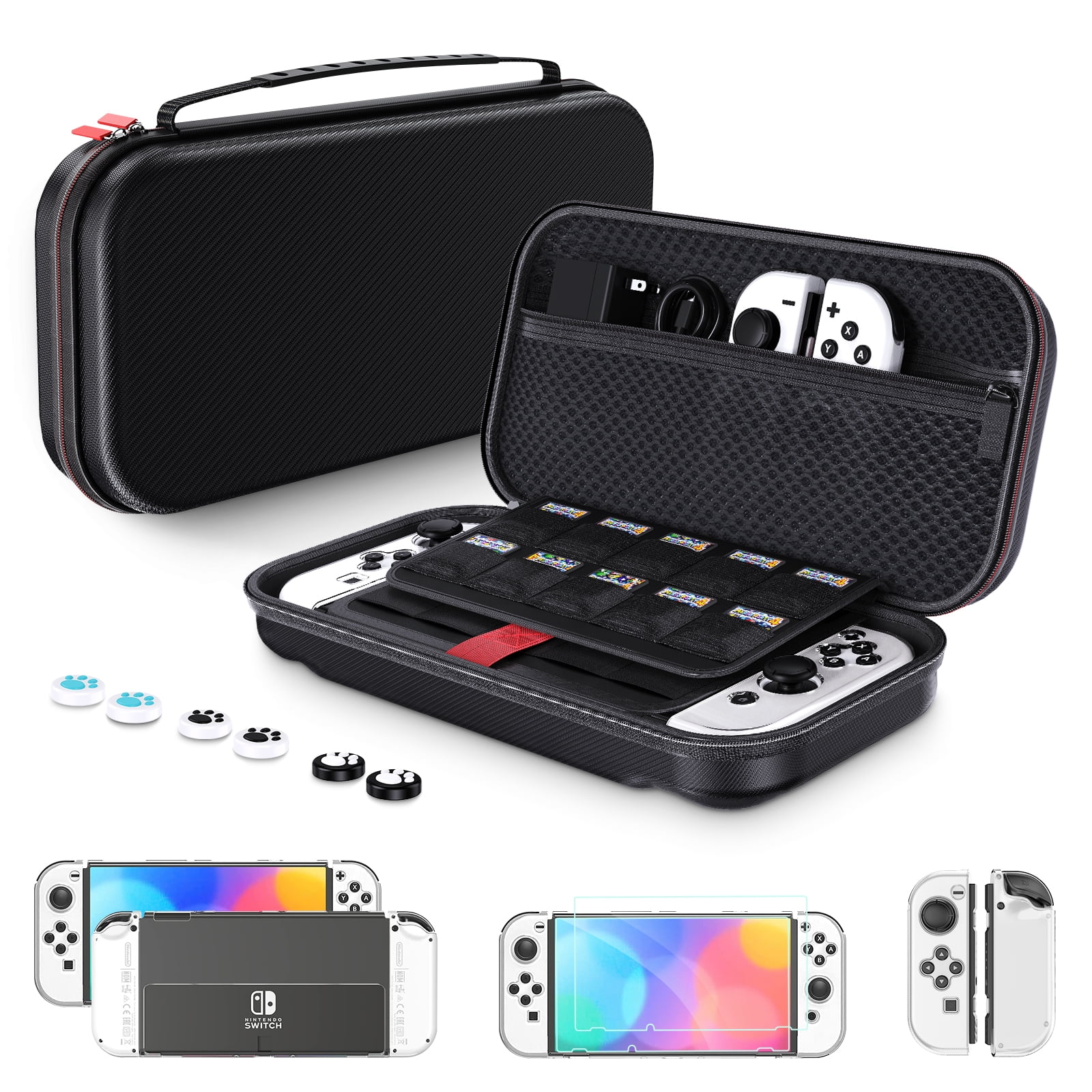 Buy 10 in 1 Carrying Case Compatible with Nintendo Oled Bundle ,Switch