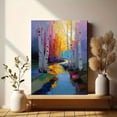 thumbnail image 6 of Birch Trees Reflecting Stream Textured Oil Canvas Print, Wall Art for Living Room Bedroom Office Dining Room Hallway Entryway, 6 of 8