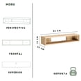 thumbnail image 3 of Mueble para Tv Flotante Lima Moru Color  Roble, Estantes Abiertos |  80x20x15cm|, 3 of 8